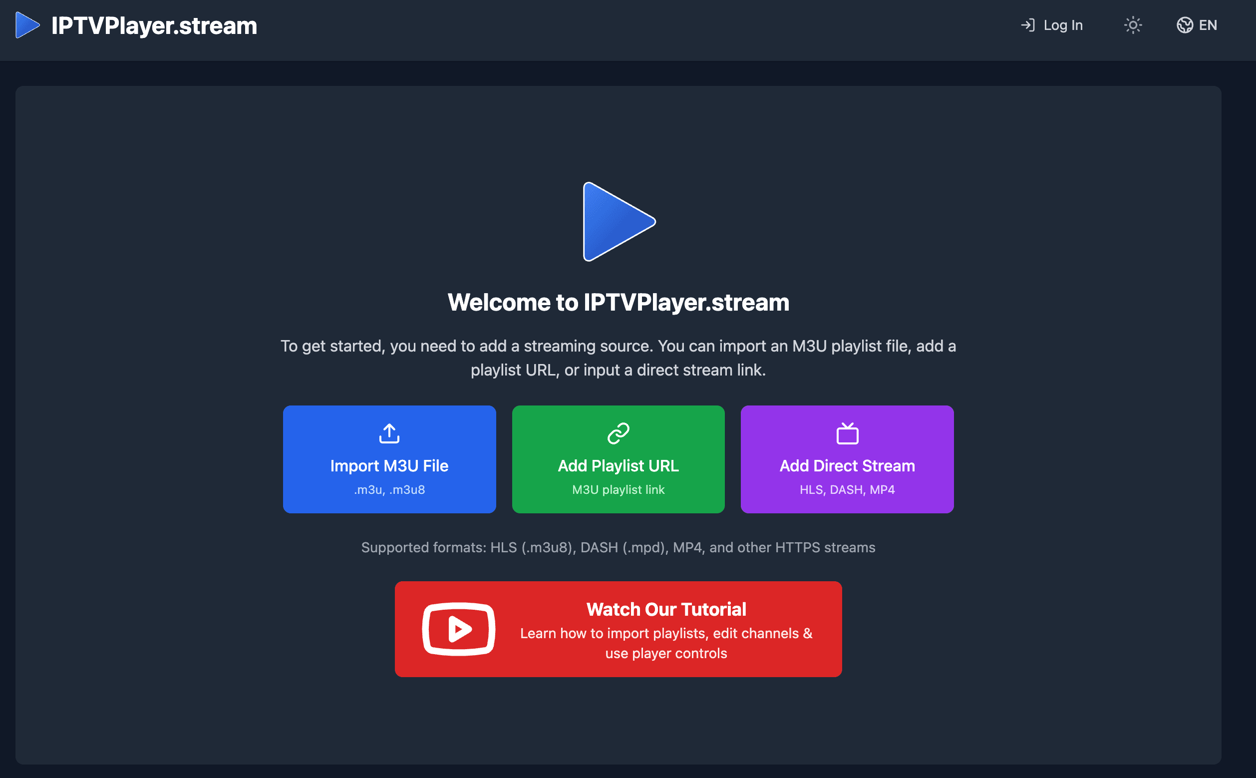 Free online iptv player hls m3u player play m3u8 