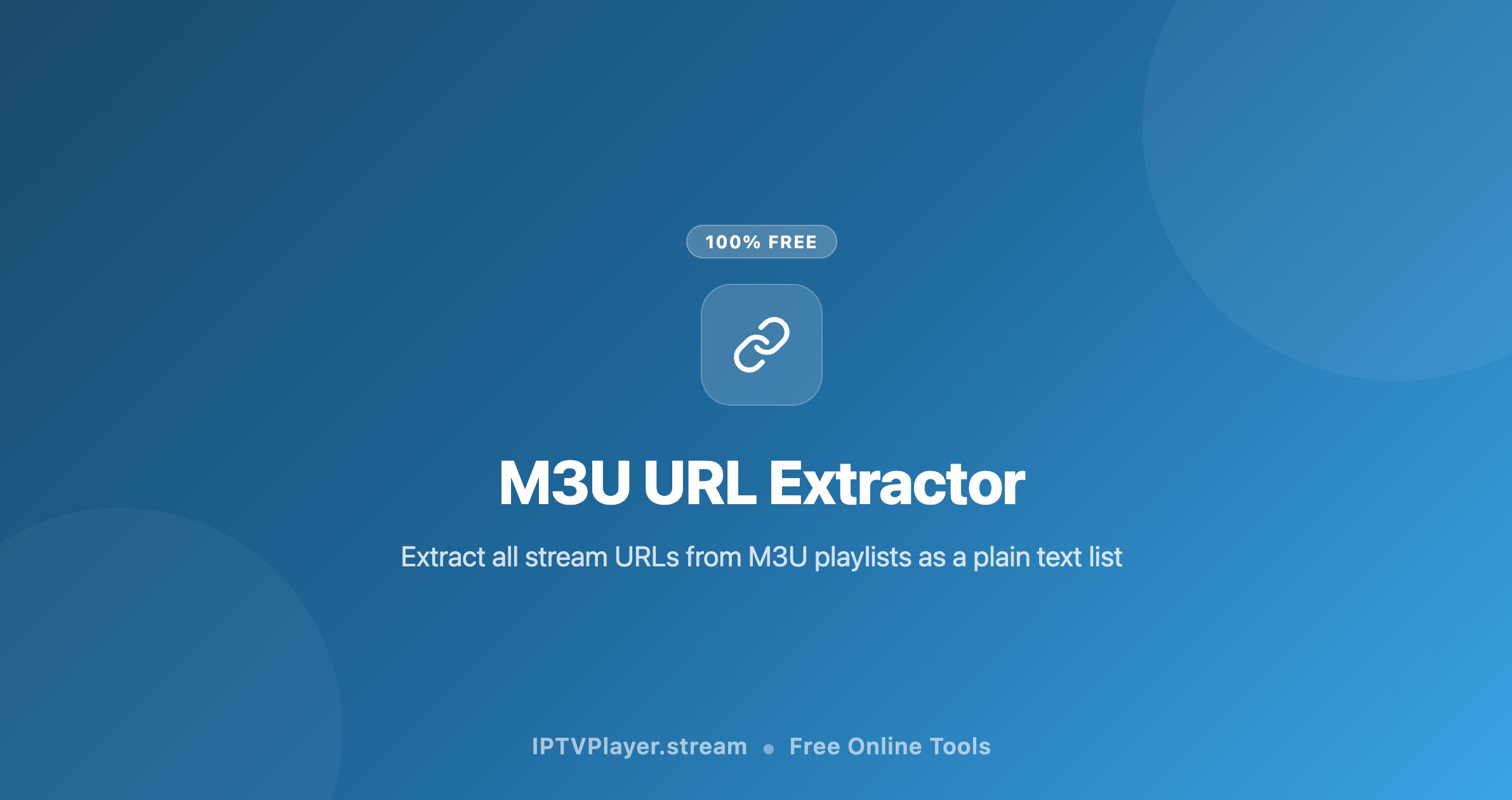 Free M3U URL Extractor | IPTVPlayer.stream